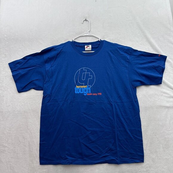 Nike Other - Vintage Nike T Shirt Mens XL Blue Tournament Tough Tennis Camp 90s